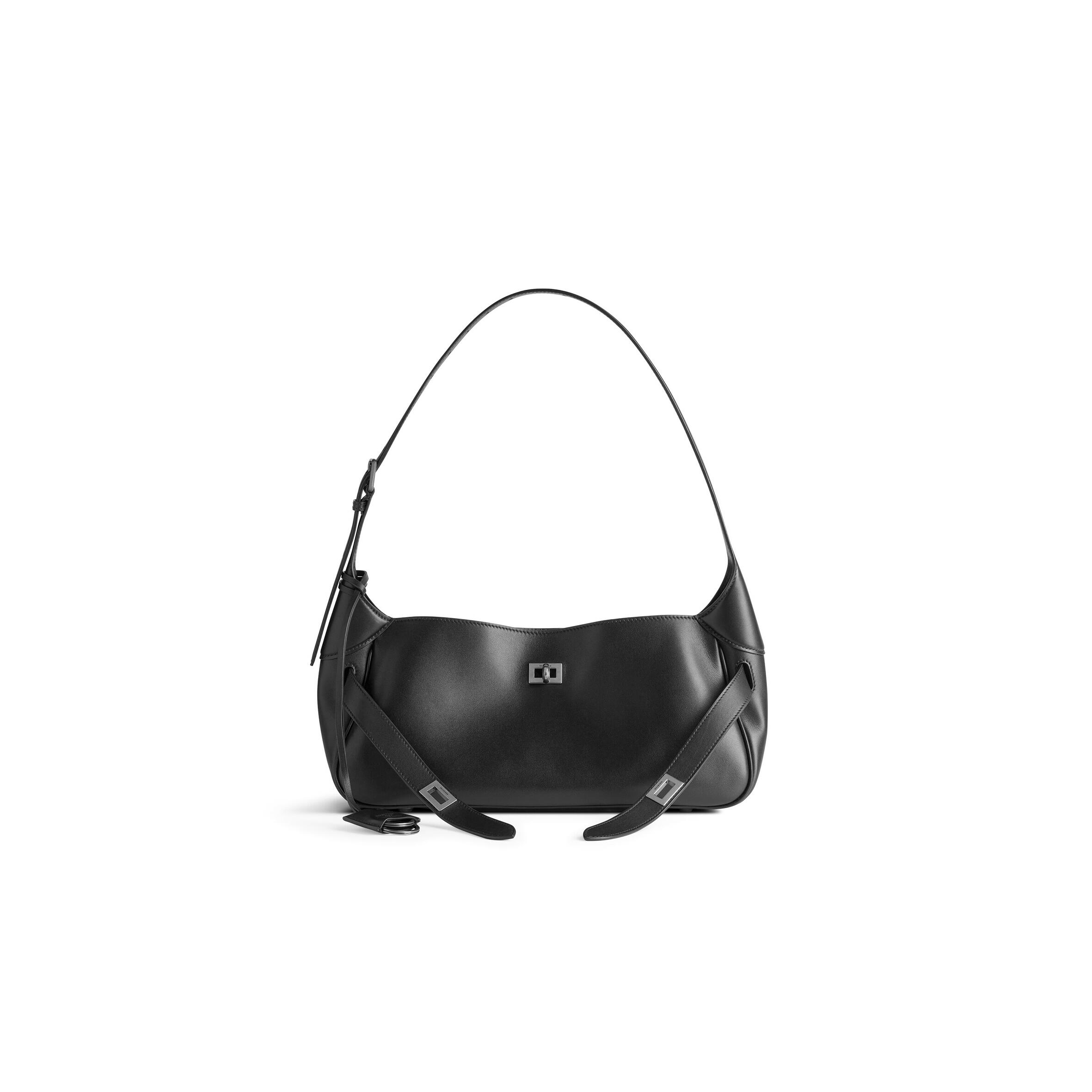 BALENCIAGA WOMEN'S BEL AIR SHOULDER BAG SMALL IN BLACK 8106802ABAV7000 (29.9*19.8*17cm)